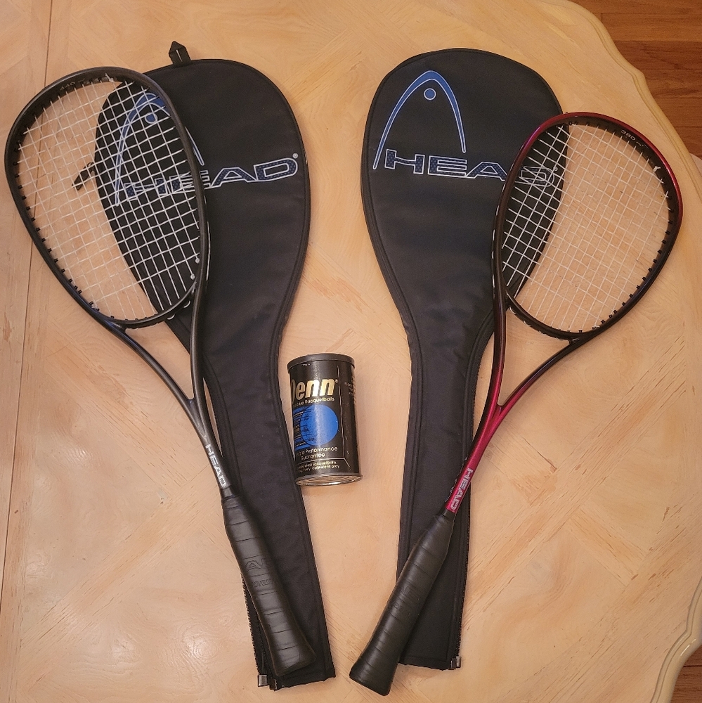 HEAD Black and Red Tennis Racket Set